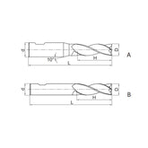 Solid carbide milling End mill High-performance machining of Al and Al alloys ALP-3E-W - Makotools Industrial Supply Tools for Metal Cutting